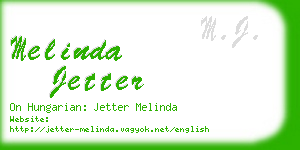 melinda jetter business card